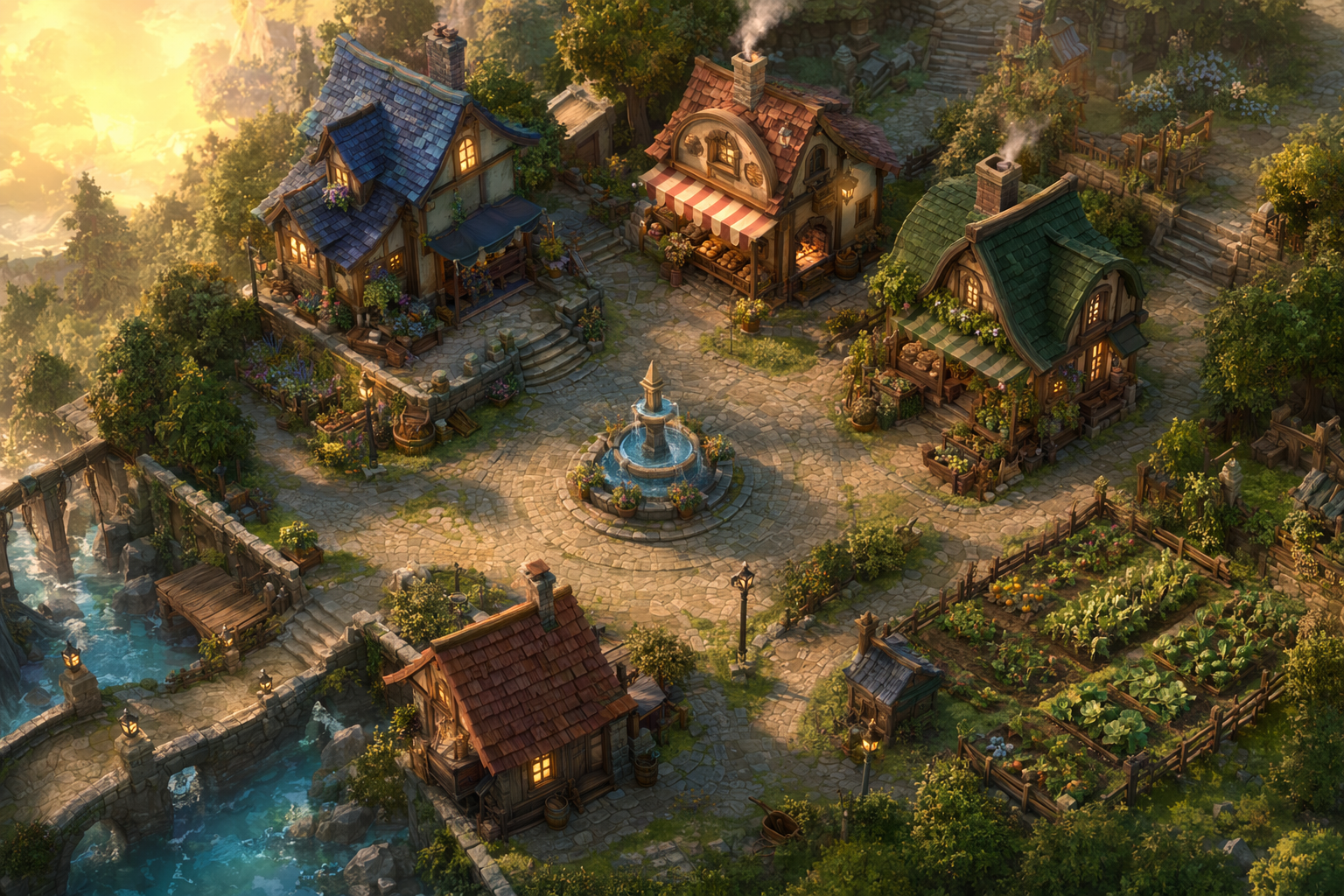 Cozy RPG Village generated output