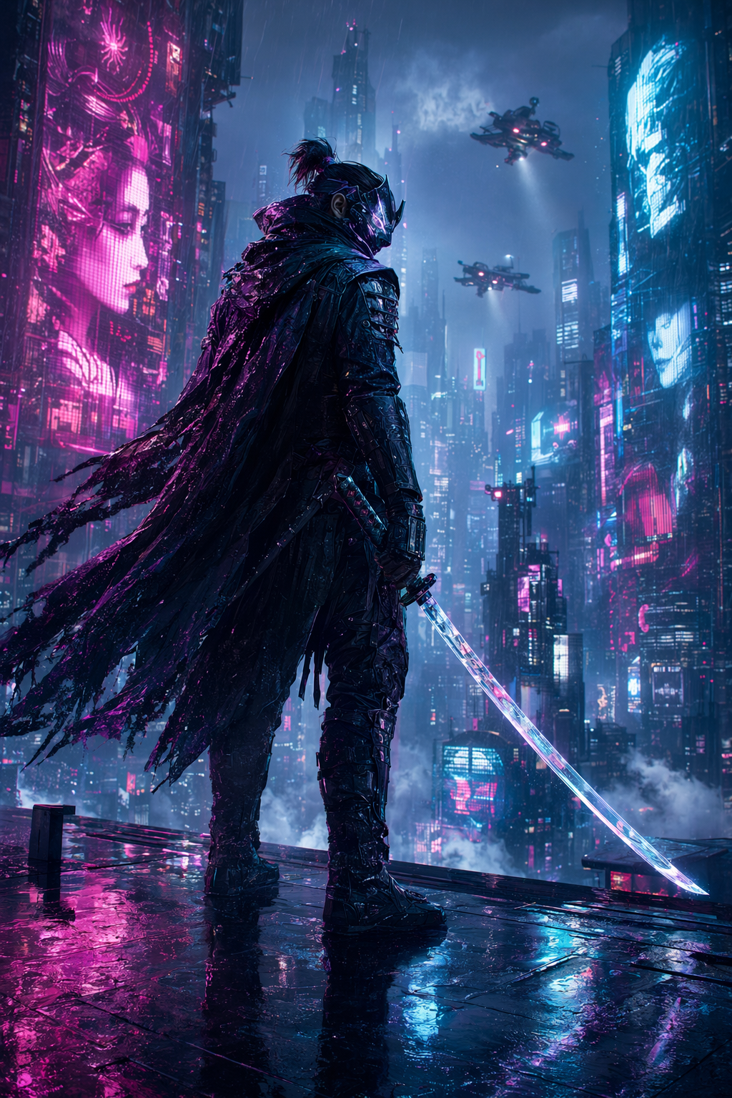 Cyberpunk Samurai Cover generated output