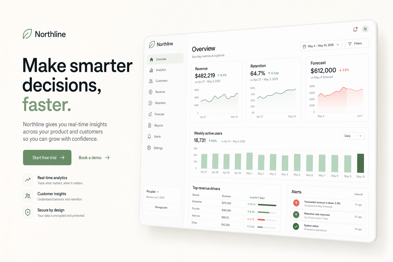 Minimal SaaS Launch Hero generated output