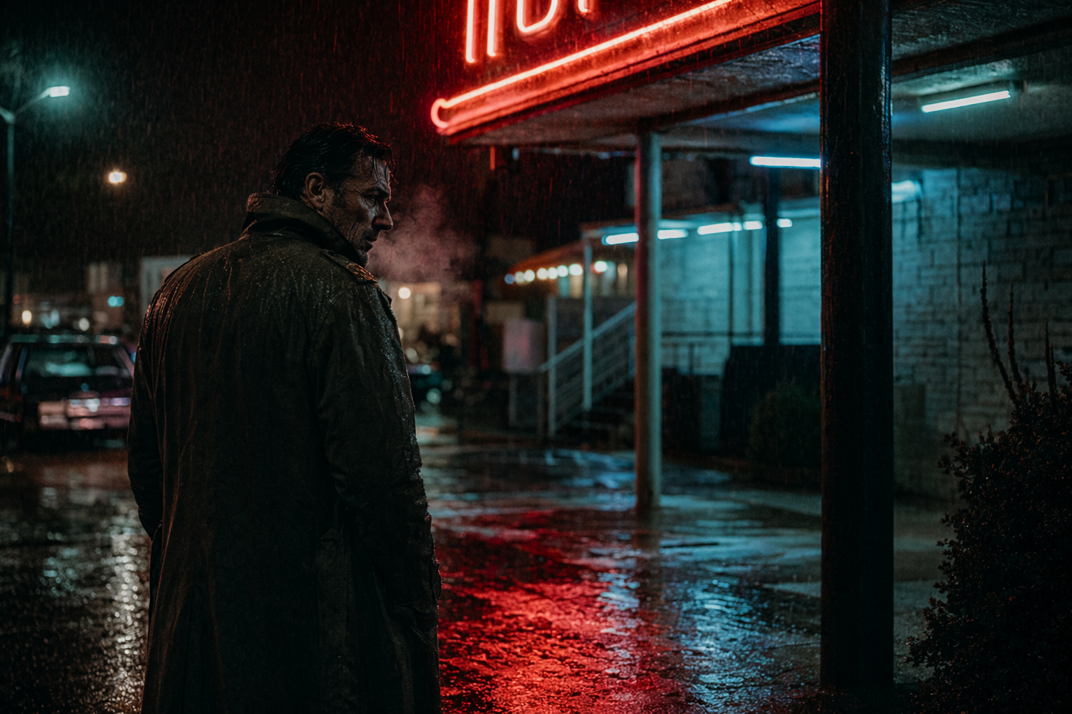 Neon Noir Detective Still generated output