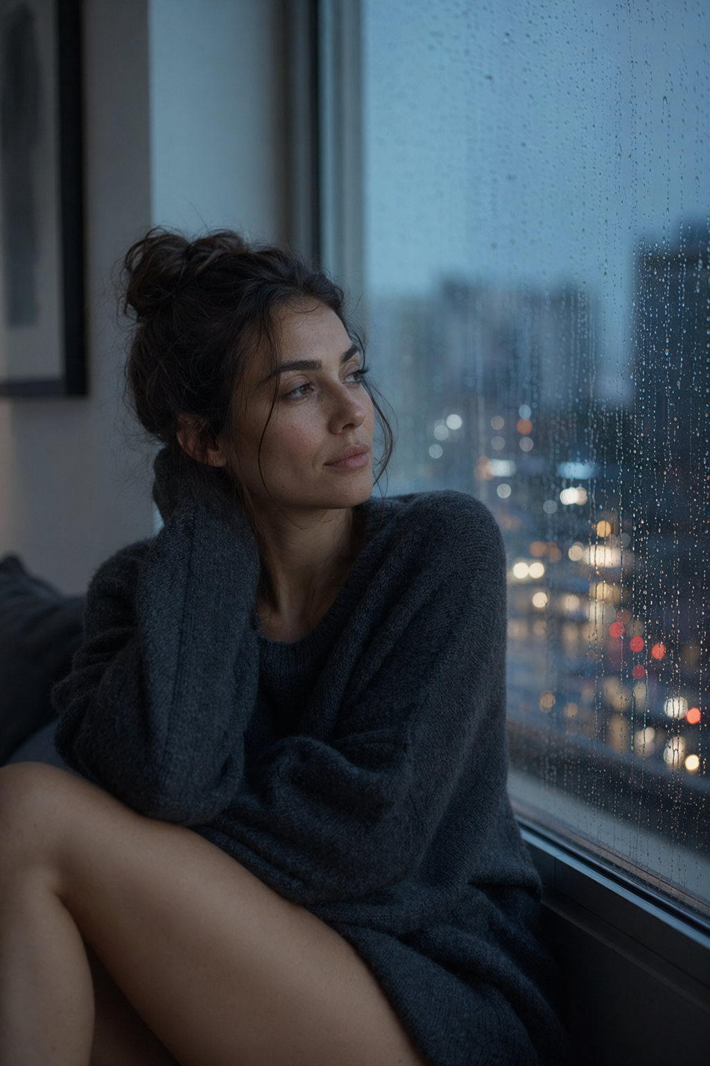 Rainy Window Portrait generated output